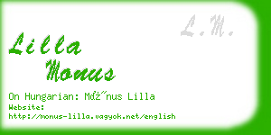 lilla monus business card